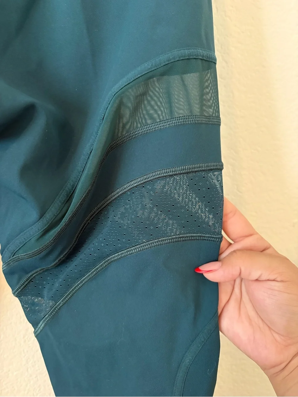 lululemon athletica Teal High-Rise Mesh Panel Leggings